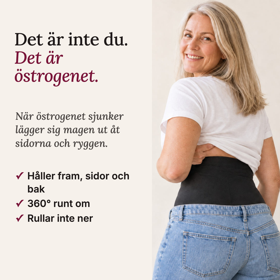 Stilla håller fram, sidor och bak när östrogenet sjunker